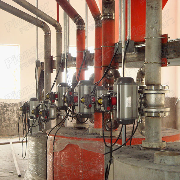 气动超短型球阀安装现场